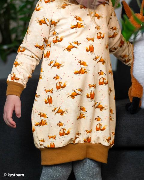 Baumwolljersey Lathi kleine Füchse auf Beige von Swafing